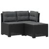 vidaXL 3-Sitzer Garten Sofa mit Kissen Rattan-Look PP Anthrazit