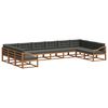 vidaXL Outdoor-Sofagarnitur 10 stk. Natur und Anthrazit