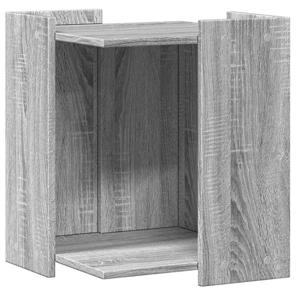 vidaXL Katzenklo Grau Sonoma 42x42x51 cm Holzwerkstoff