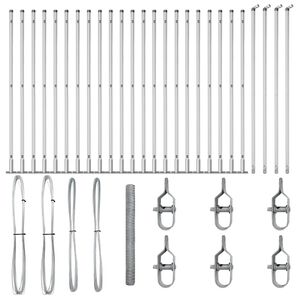 vidaXL Zaunpfosten Silber