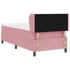 vidaXL Boxspringbett mit Matratze mit Kopfteil Rosa 100 x 200 cm Samt