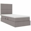 vidaXL Aufbewahrungsbett mit Matratze Taupe 90 x 190 cm Polyester