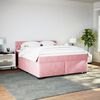 vidaXL Boxspringbett mit Matratze Rosa 180x200 cm Samt