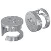 vidaXL Zapfenschloss-Muttern 2 stk. Silber 15 x 11,5 mm Metall