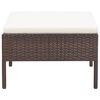 vidaXL 3-tlg. Garten-Lounge-Set mit Auflagen Poly Rattan Braun