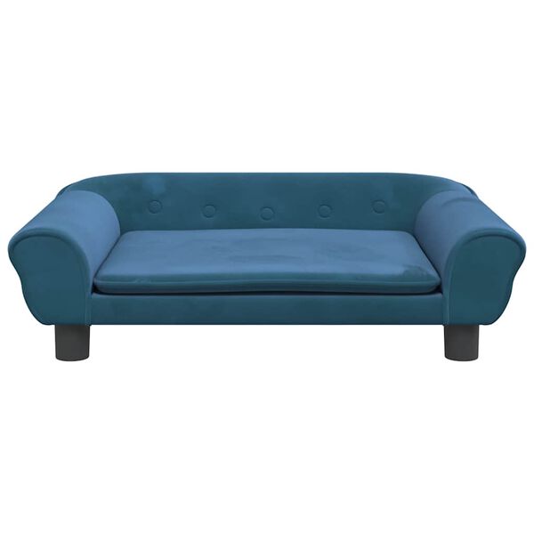 vidaXL Hundebett Blau 70x48x22 cm Samt