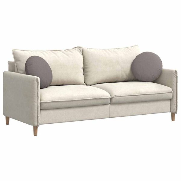 vidaXL Sitzkissen 2 pcs Taupe &Oslash;40 x 13 cm Stoff