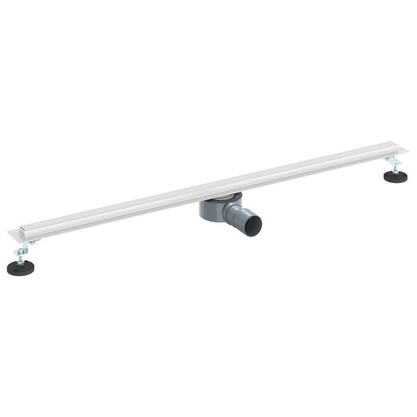 vidaXL 360&deg; Duschablauf mit slim Modell Silber 100 cm Edelstahl 304