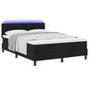vidaXL Boxspringbett mit Matratze Schwarz 140 x 190 cm Stoff