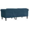 vidaXL Sofa 2-Sitzer Blau Samt
