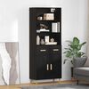 vidaXL Highboard Schwarz Eichen-Optik 69,5 x 32,5 x 180 cm