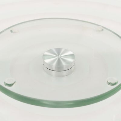 vidaXL Servierplatten 2 Stk. Drehbar Transparent 30 cm Hartglas