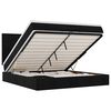 vidaXL Ottoman-Bett mit Matratzen & LEDs Schwarz 200x200 cm Stoff