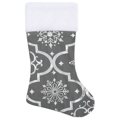 vidaXL Luxus-Weihnachtsbaumdecke mit Socke Grau 122 cm Stoff