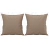 vidaXL Zierkissen 2 Stk. Cappuccino-Braun 40x40 cm Kunstleder