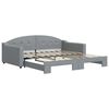 vidaXL Tagesbett Ausziehbar Hellgrau 100x190 cm Stoff