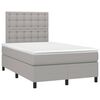 vidaXL Boxspringbett mit Matratze Hellgrau 120x200 cm Stoff