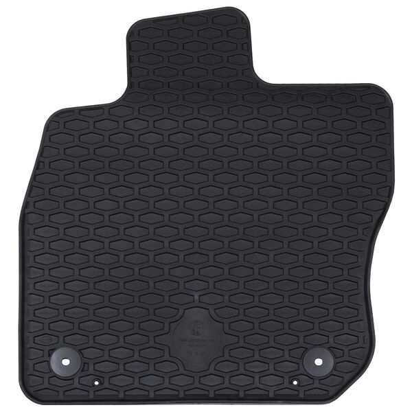 vidaXL Autofu&szlig;matte 4 pcs Schwarz Gummi