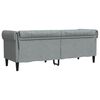vidaXL Chesterfield-Sofa 3-Sitzer Hellgrau Stoff