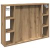 vidaXL Spiegelschrank mit LED-Leuchten Artisan-Eiche 76x15x55 cm