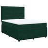 vidaXL Boxspringbett mit Matratze Dunkelgr&uuml;n 140x190 cm Samt