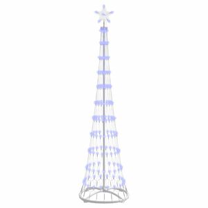 vidaXL LED-Weihnachtsbaum Blau 51 x 51 x 190 cm Metall