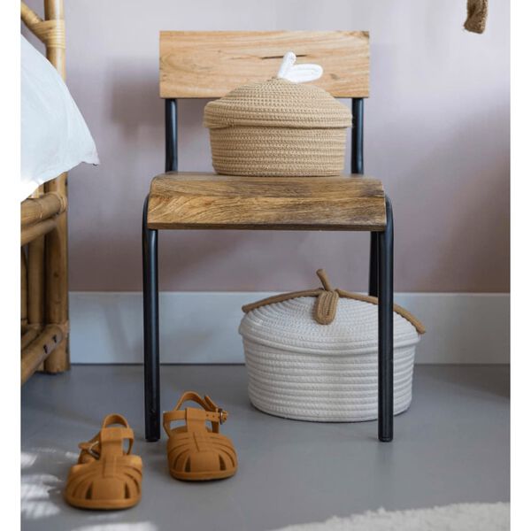 KidsDepot 2-tlg. Stuhl-Set Original Mangoholz Schwarz