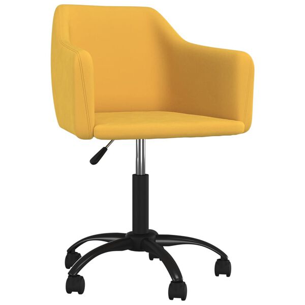 vidaXL Esszimmerst&uuml;hle 6 Stk. Drehbar Gelb Samt