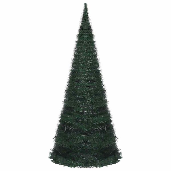 vidaXL Künstlicher Pop-Up-Weihnachtsbaum mit Beleuchtung Grün 210 cm