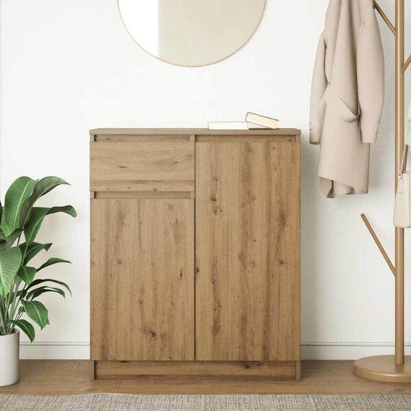 vidaXL Sideboard mit Schublade Artisan-Eiche 71x35x84 cm Holzwerkstoff