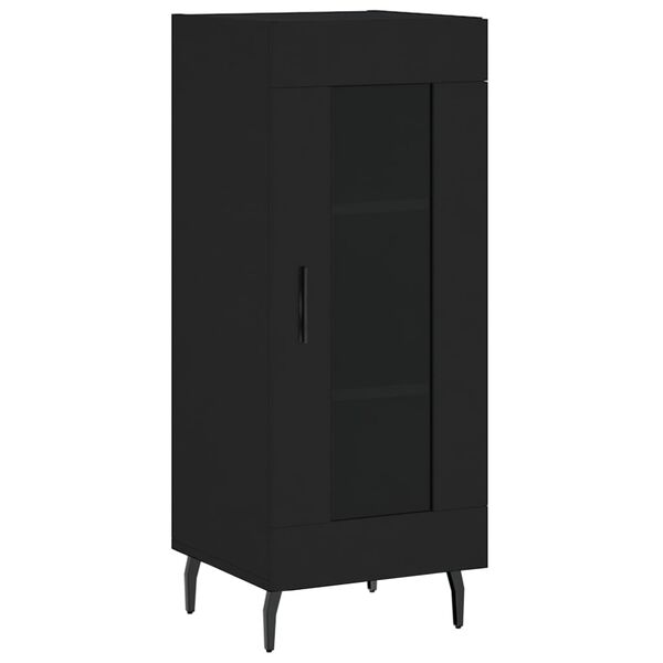 vidaXL Sideboard Schwarz 34,5x34x90 cm Holzwerkstoff