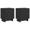vidaXL Nachttisch 2 pcs Schwarz 43 x 34,5 x 50 cm Holzwerkstoff