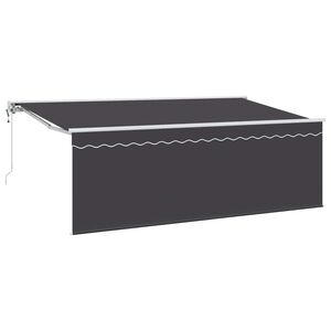 vidaXL Ausziehbare Markise Anthrazit 400 x 200 cm