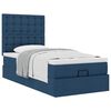 vidaXL Ottoman-Bett mit Matratze Blau 80x200 cm Stoff
