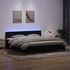 vidaXL Boxspringbett mit Matratze & LED Schwarz 180x210 cm Samt