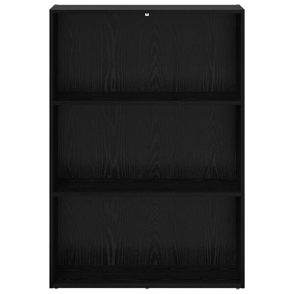 vidaXL B&uuml;cherregal Schwarz Eichen-Optik 60 x 30 x 76.5 cm