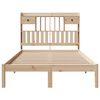 vidaXL Massivholzbett mit Regal ohne Matratze 135x190 cm Kiefernholz