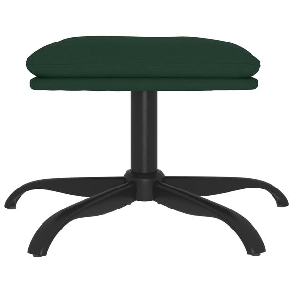 vidaXL Fußhocker Dunkelgrün 60x60x36 cm Stoff