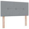 vidaXL LED Boxspringbett mit Matratze Hellgrau 100 x 200 cm Stoff