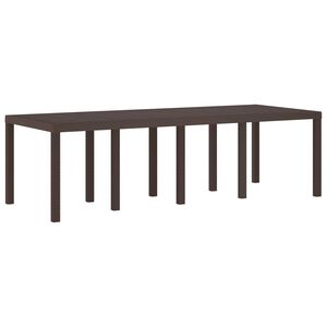 vidaXL Gartentisch Braun 250 x 100 x 73 cm Poly-Rattan