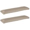 vidaXL Palettenkissenset 2 pcs Taupe 150 x 40 x 8 cm Oxford-Stoff