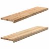 vidaXL Fensterb&auml;nke 2 Stk. Unbehandelt 110x30x2 cm Massivholz Eiche