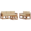 vidaXL Outdoor-Sofagarnitur 6 stk. Natur und Beige