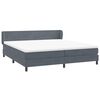 vidaXL Boxspringbett mit Matratzen Dunkelgrau 180x210 cm Samt