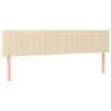 vidaXL Boxspringbett mit Matratze Creme 180x200 cm Stoff