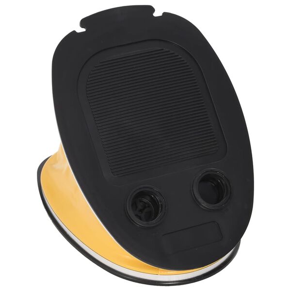 vidaXL Fußpumpe 26x18 cm PP und PE Grau und Gelb