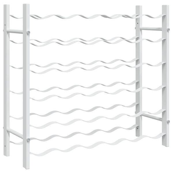 vidaXL Weinregal f&uuml;r 36 Flaschen Wei&szlig; Metall