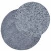vidaXL Teppich Shaggy Hochflor Modern Blau &Oslash; 120 cm