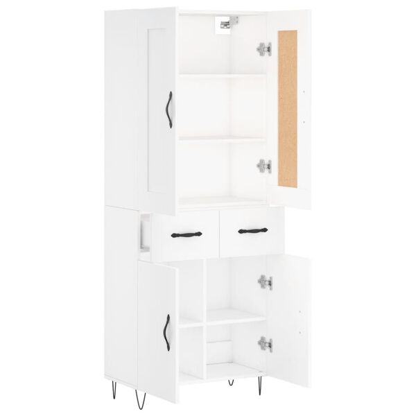 vidaXL Highboard Wei&szlig; 69,5x34x180 cm Holzwerkstoff