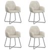 vidaXL Esszimmerst&uuml;hle 4 stk. Samt Creme 55 x 50 x 84 cm